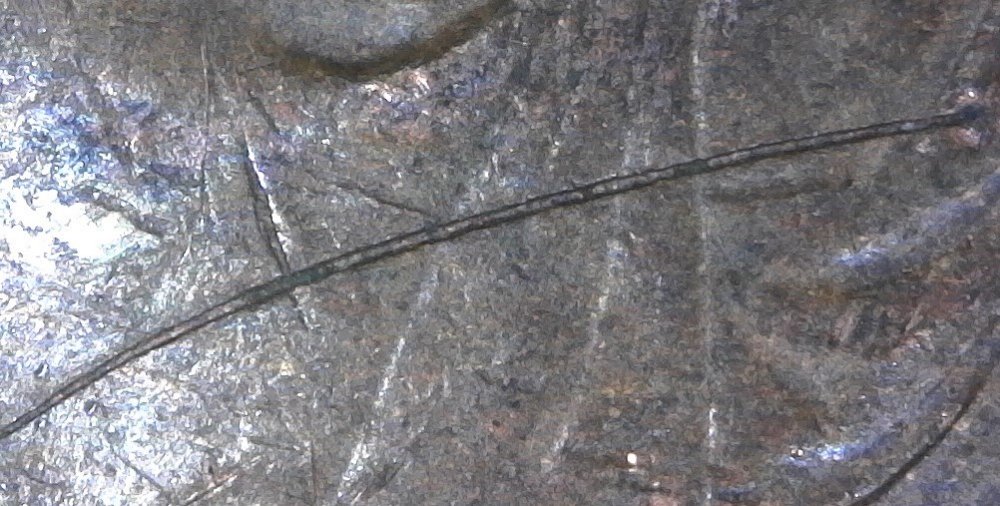1968-Canadian-Cent-Struck-Through-Found-CRH!